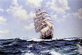Montague Dawson Famous Paintings - Rolling Seas - Eastern Monarch